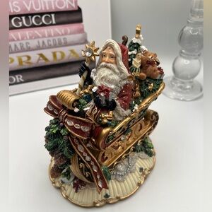 Fitz and Floyd Vintage Santa Claus Music Box